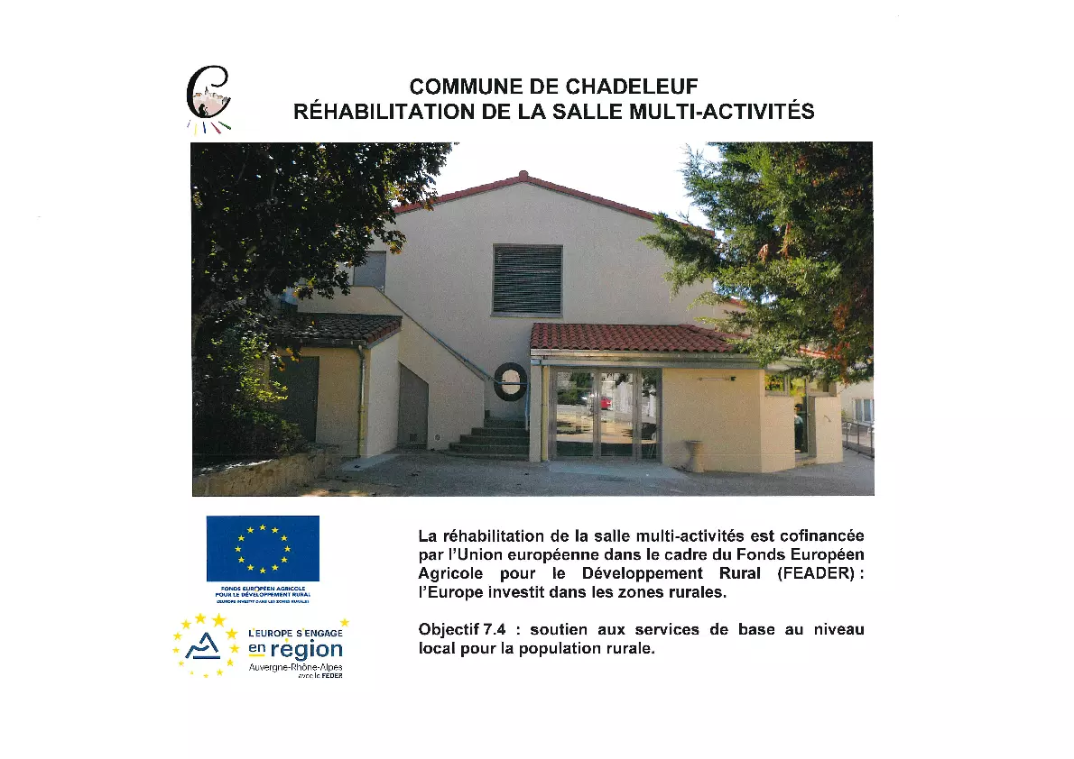 R&eacute;habilitation de la salle multi-activit&eacute;s